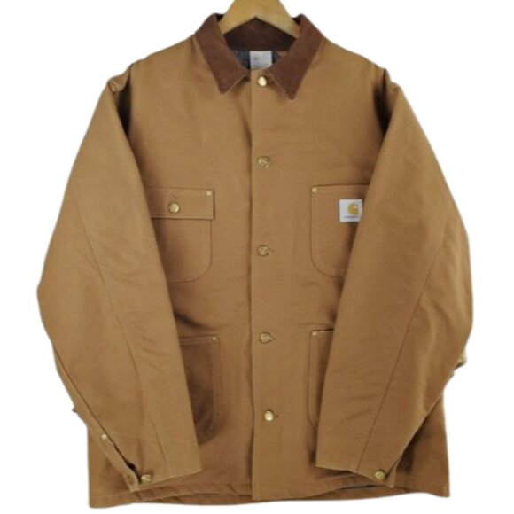 VINTAGE CARHARTT Mens Blanket Lined Duck Barn Chore Jacket Made in USA Utility - Picture 1 of 16